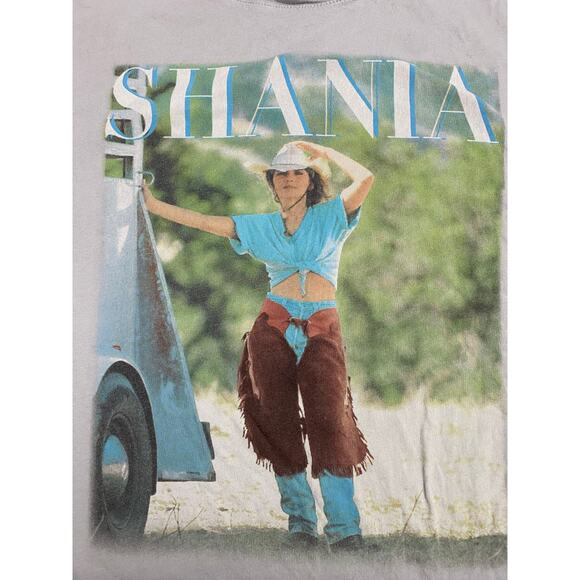 Shania Twain Band T-Shirt Ladies Size Large Grey Short Sleeve Country Music - Picture 5 of 10